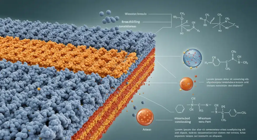 Scientific illustration of revolutionary fabric's breathable structure