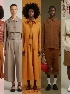 People in colorful seasonal outfits expressing mood and personality
