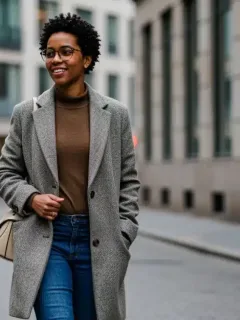 Confident individual in personalized fashion, urban backdrop