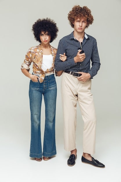 A collage of diverse individuals showcasing various denim styling options for Spring 2025. Outfits include a double denim ensemble with contrasting washes, a wide-leg jean paired with a tailored blazer, and a pastel denim jacket layered over a floral dress. The images highlight the versatility of denim in creating different looks.