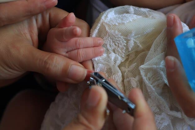 A seamstress's hands delicately sewing intricate lace appliques onto a couture gown. The focus is on the precision and artistry of the hand-sewing technique.