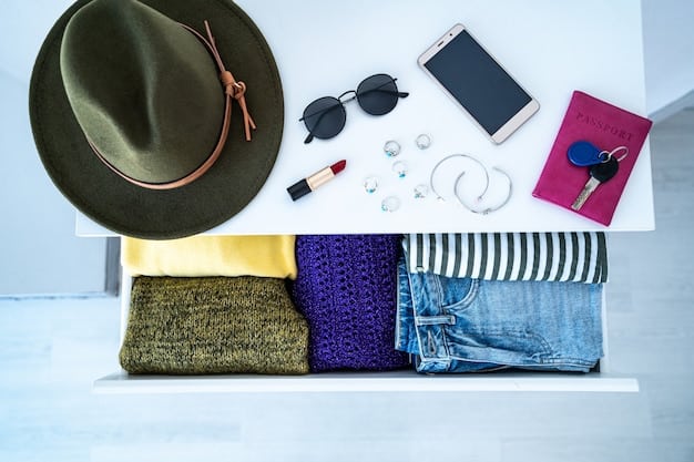 A well-organized walk-in closet showcasing a variety of clothing items sorted by color, with shelves displaying neatly arranged accessories like hats, scarves, and handbags.