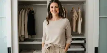 Capsule Wardrobe for a Year: What Truly Happens? Woman confidently showcasing a minimalist capsule wardrobe outfit