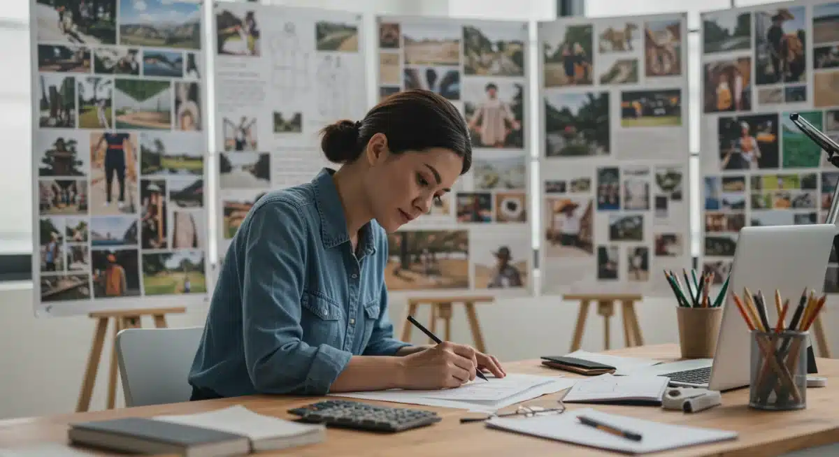 Fashion designer incorporating ethical sourcing into design process