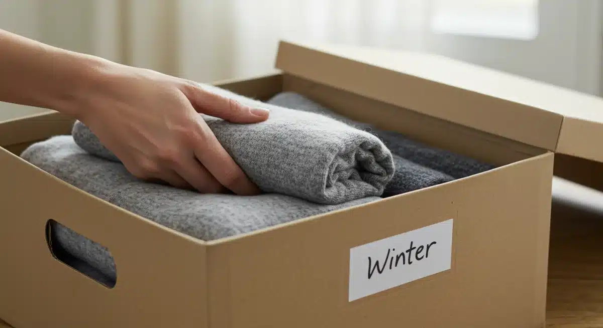 Organizing seasonal clothing for storage