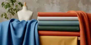 Assortment of sustainable textiles for seasonal fashion