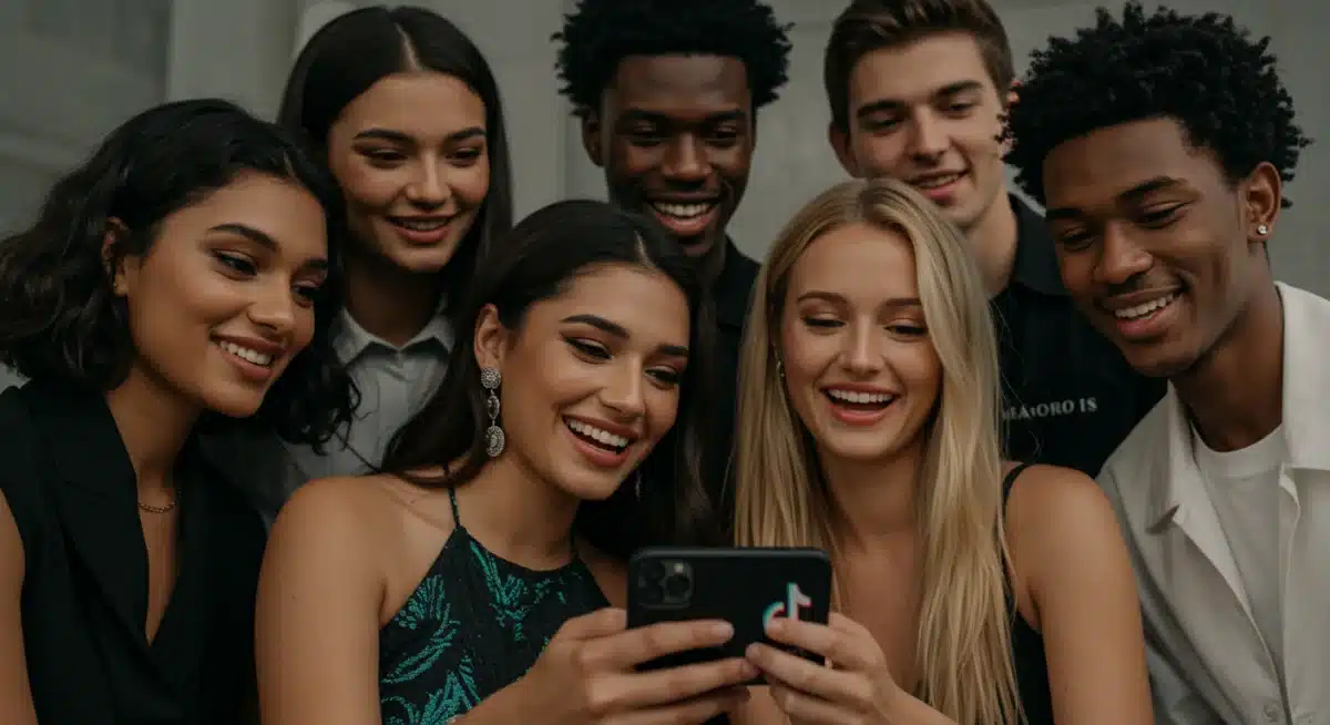 Young people engaging with designer brand TikTok video