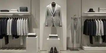 Quiet Luxury's Impact on Established Designers Understated luxury fashion display with muted colors and subtle branding.