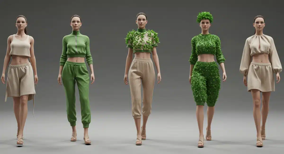 Virtual fashion show with AI-designed garments on digital avatars