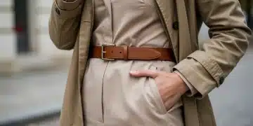 Woman elevating seasonal outfit with a versatile belt