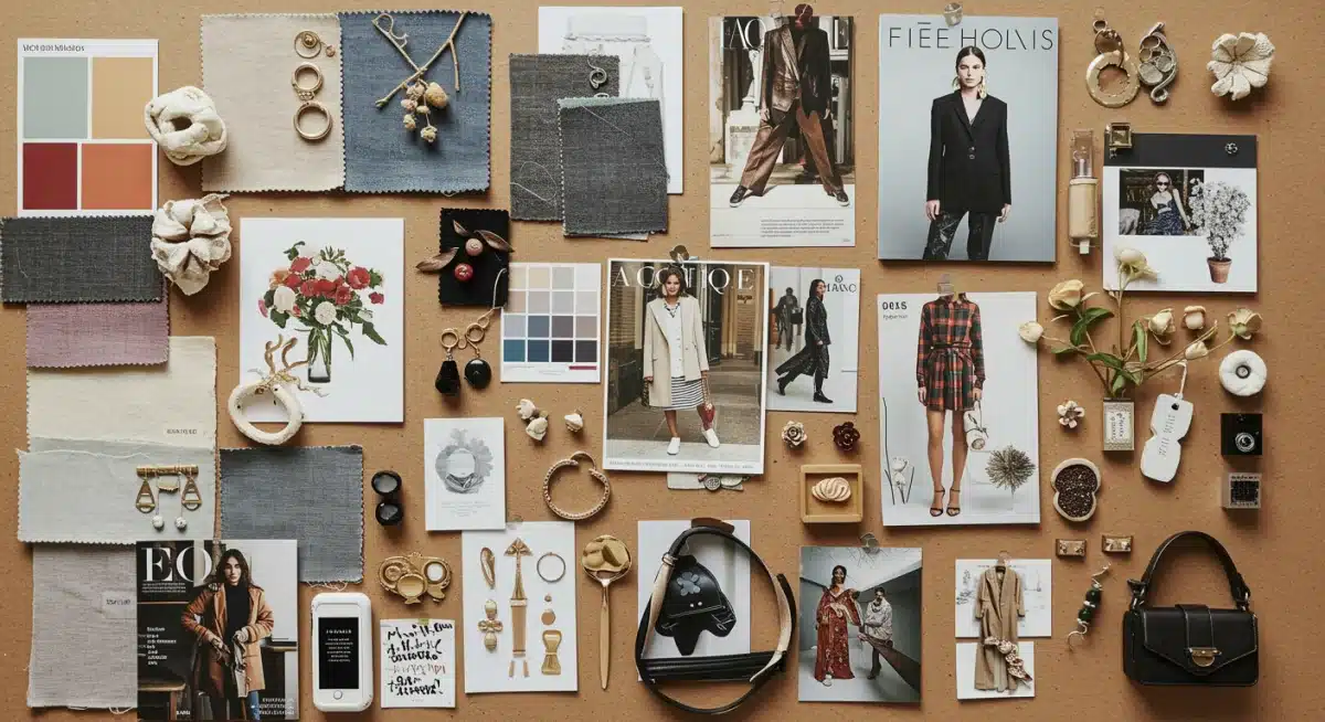 Fashion mood board for personal style development