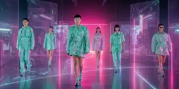 Spring 2026 Fashion Forecast: 5 Key Trends for US Retailers Futuristic runway showcasing Spring 2026 fashion trends for US retailers.