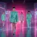 Futuristic runway showcasing Spring 2026 fashion trends for US retailers.