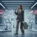 Woman smiling with shopping bags, embodying smart fashion budget management and quality apparel choices.