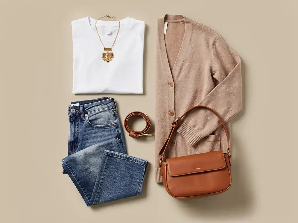 Curated selection of mix-and-match apparel for budget outfits