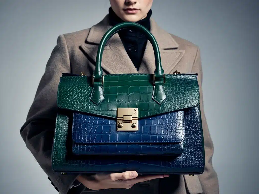 Oversized statement handbag in rich emerald green, a key winter 2026 accessory trend.