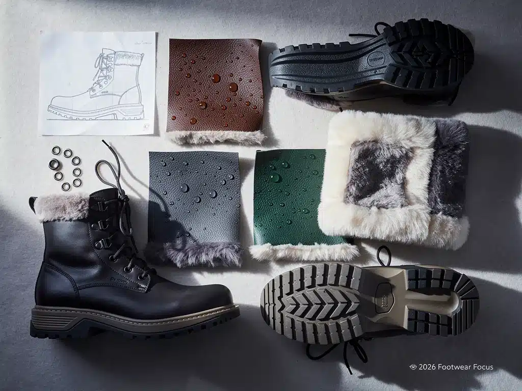 Winter 2026 boot materials and textures
